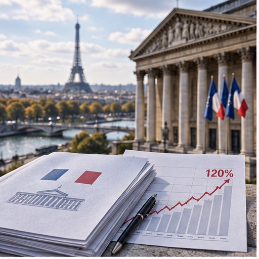 París, documentos presupuestarios y gráfico de deuda