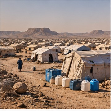 Campamento de desplazados