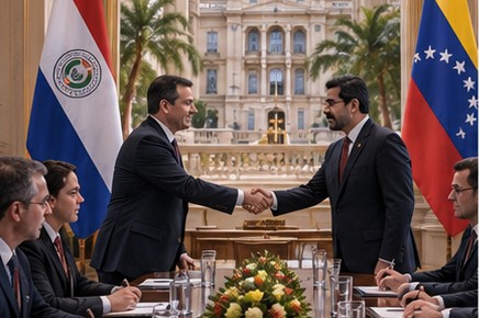 Reunión diplomática entre representantes de Paraguay y Venezuela