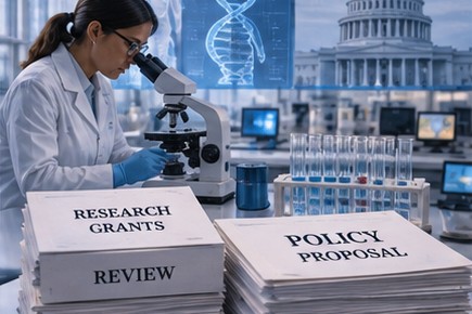 Laboratorio biomédico y documentos de revisión de subvenciones científicas