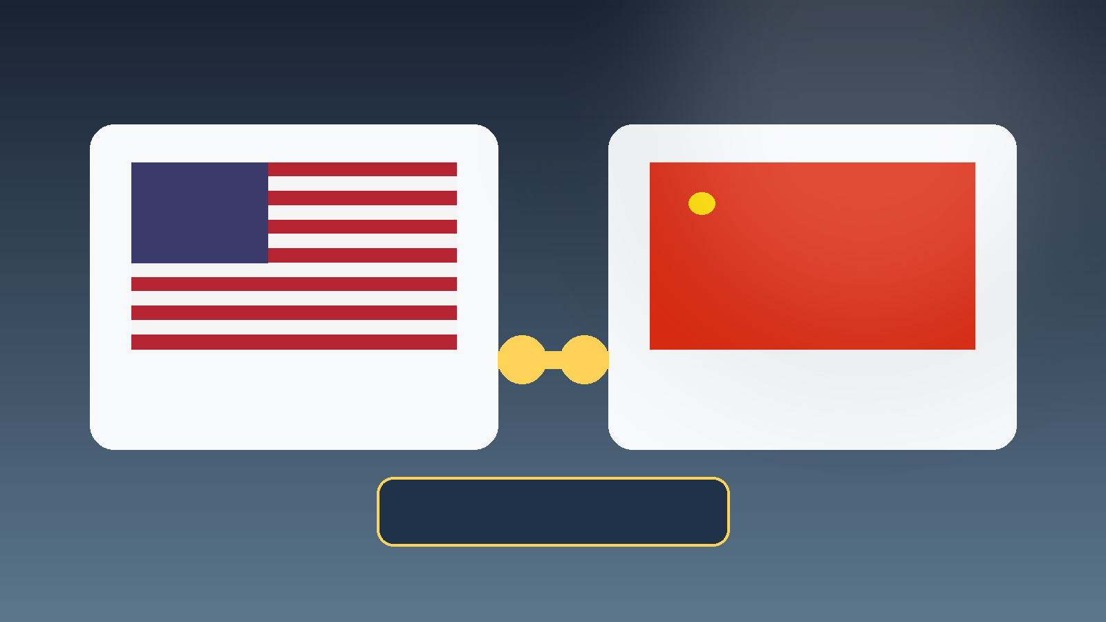 Ilustración editorial de la tregua comercial entre Estados Unidos y China.